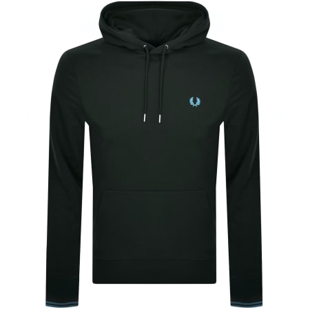 Fred Perry Black Zipped Hooded Sweatshirt Large